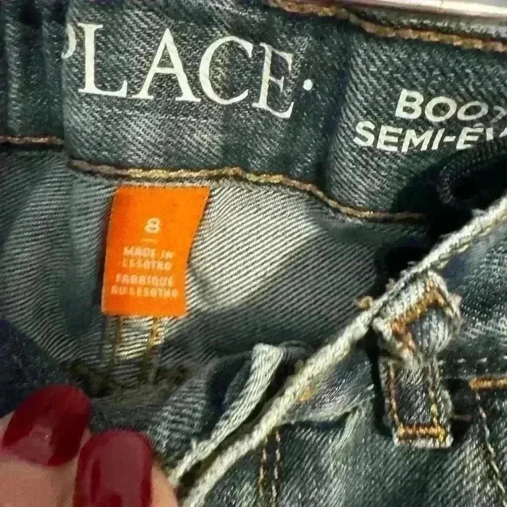 Size 8 boys Childtens Place Jeans - bootcut, adjustable waist, medium wash. EUC - Picture 3 of 3
